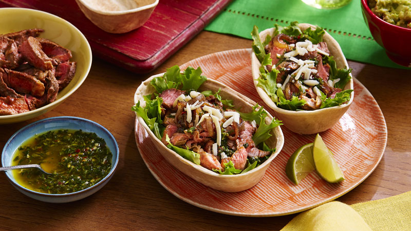 Tacos De Steak Au Chimichurri