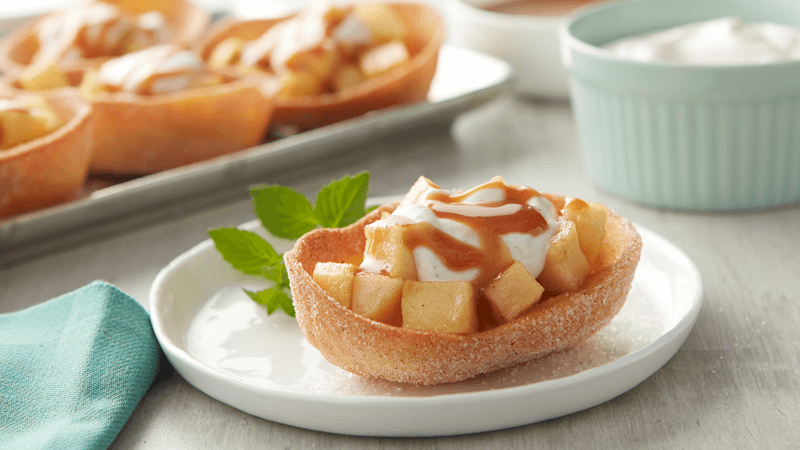 Mini Tacos De Pommes Au Caramel