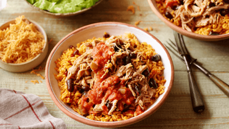 Burrito bowl au porc