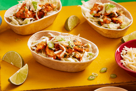 Tacos de poulet à la coriandre et au citron vert