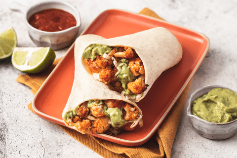 Tortilla Pockets de chou-fleur roti et creme a l avocat hero