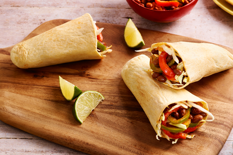 Tortilla Pockets vegan aux haricots rouges & poivrons