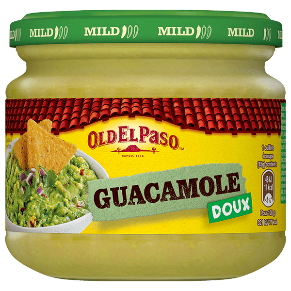 pot en verre de Guacamole doux Old El Paso 320g